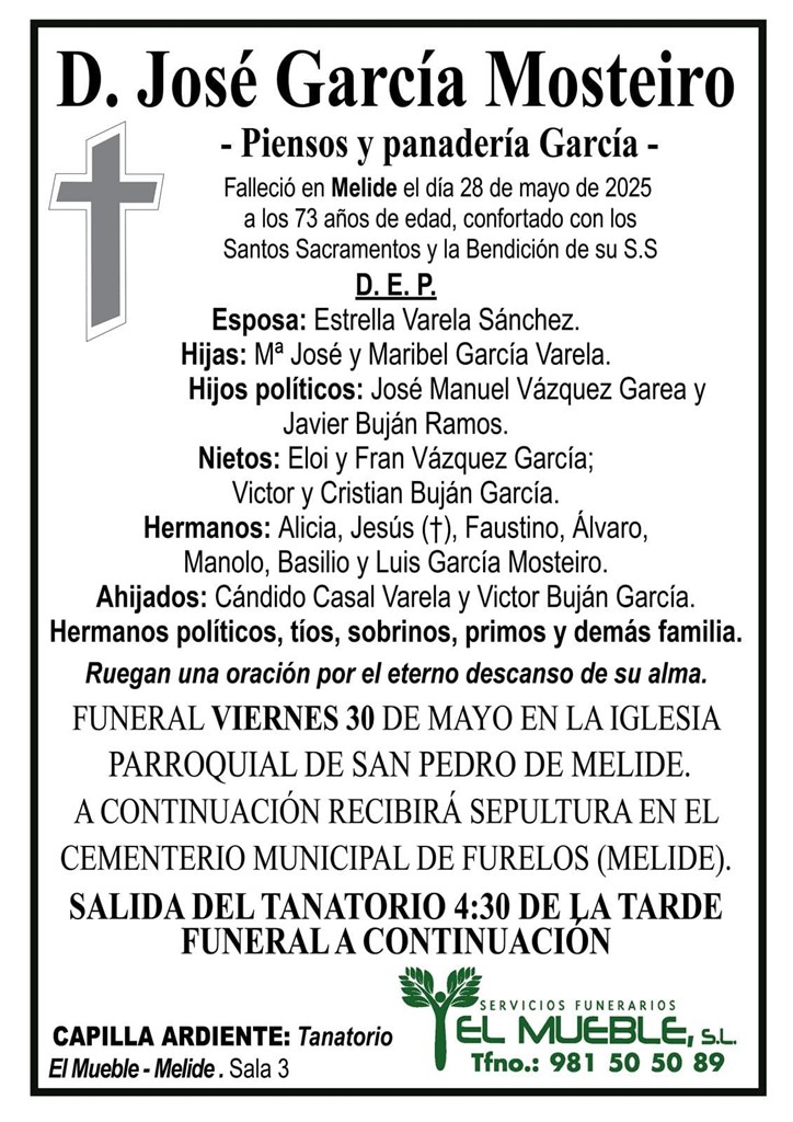 Foto principal D. José García Mosteiro.
