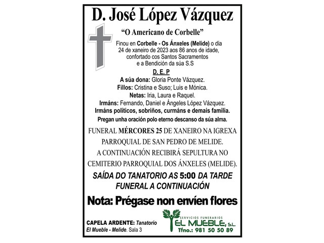 D. JOSÉ LÓPEZ VÁZQUEZ.