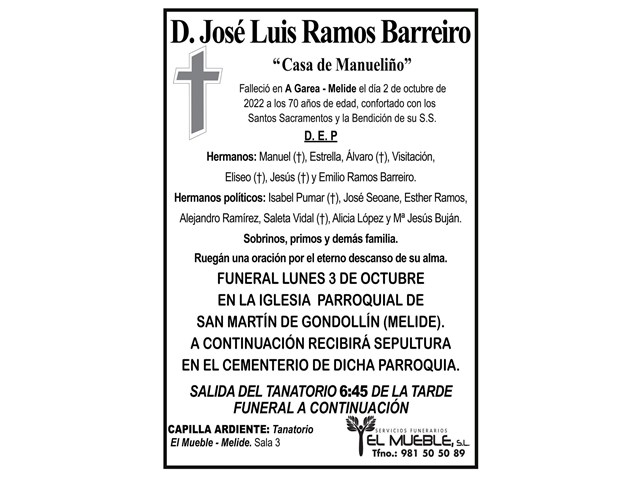 D. JOSÉ LUIS RAMOS BARREIRO.