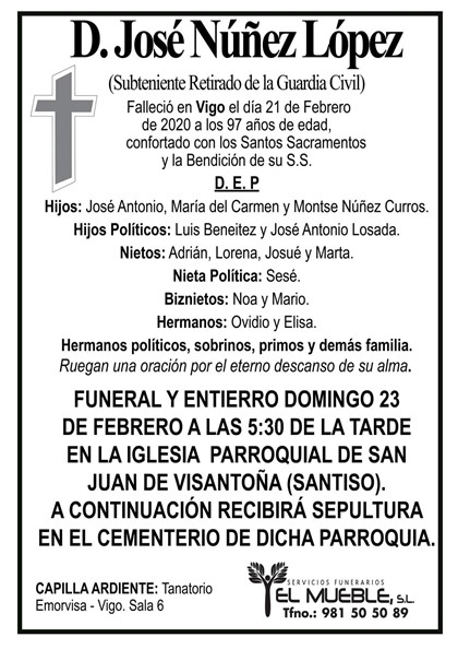 D. JOSÉ NÚÑEZ LÓPEZ