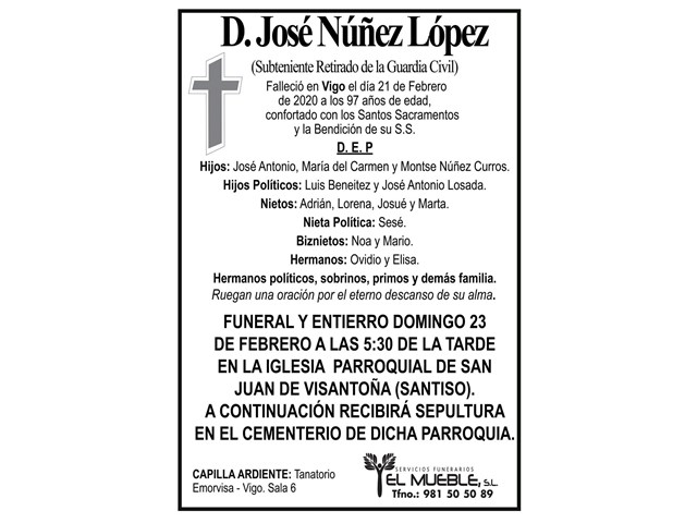 D. JOSÉ NÚÑEZ LÓPEZ