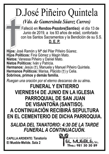 D.JOSÉ PIÑEIRO QUINTELA.