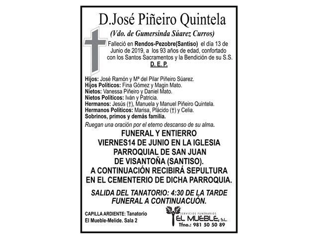 D.JOSÉ PIÑEIRO QUINTELA.