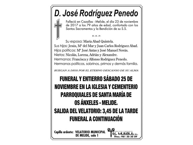 D. JOSE RODRIGUEZ PENEDO