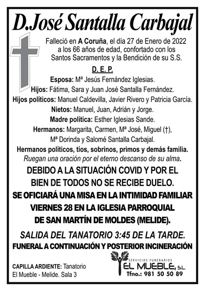 D. JOSÉ SANTALLA CARBAJAL.