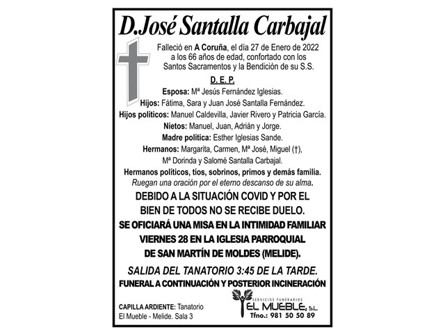 D. JOSÉ SANTALLA CARBAJAL.