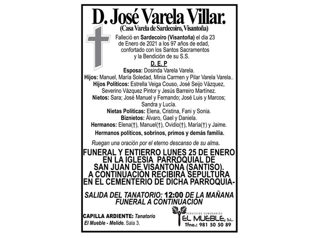D. JOSÉ VARELA VILLAR