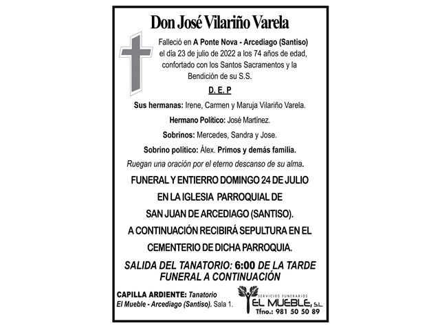 D. JOSÉ VILARIÑO VARELA.