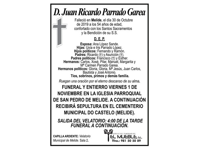 D. JUAN RICARDO PARRADO GAREA.