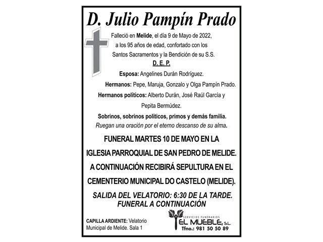 D. JULIO PAMPÍN PRADO.