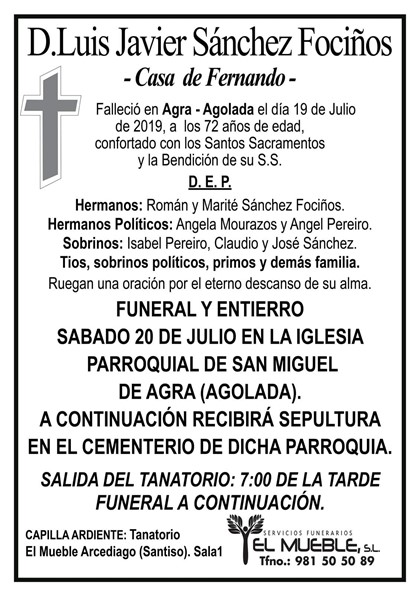 D.LUIS JAVIER SÁNCHEZ FOCIÑOS.