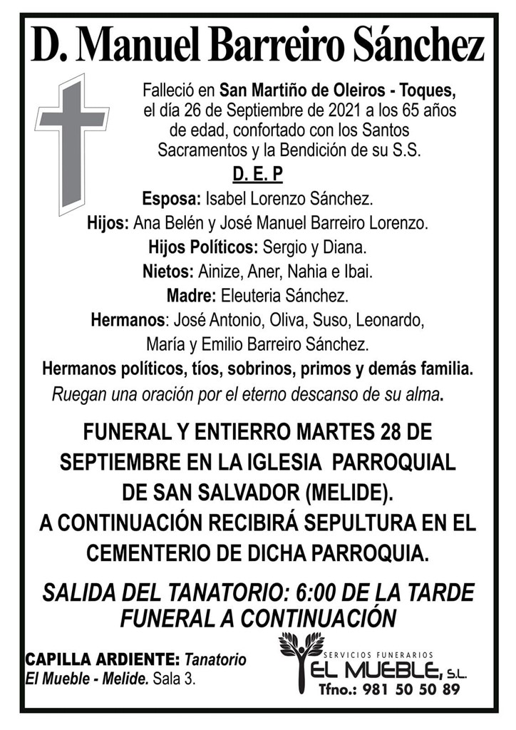D. MANUEL BARREIRO SÁNCHEZ.