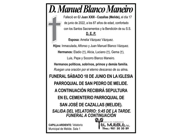 D. MANUEL BLANCO MANEIRO.