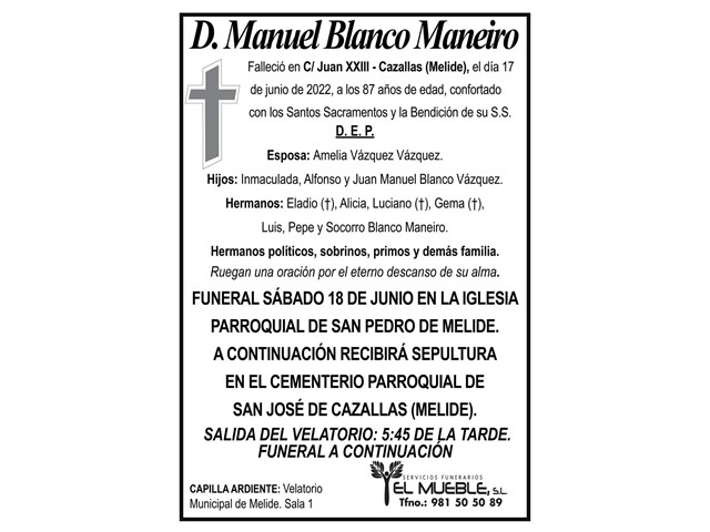 D. MANUEL BLANCO MANEIRO.