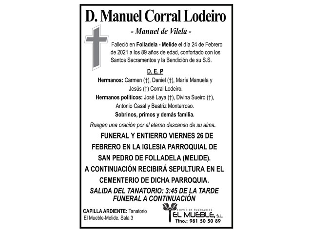 D. MANUEL CORRAL LODEIRO.