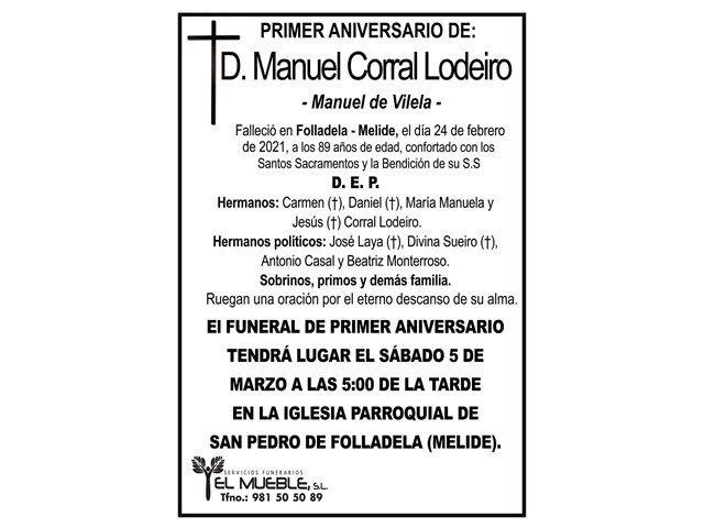 D. MANUEL CORRAL LODEIRO.