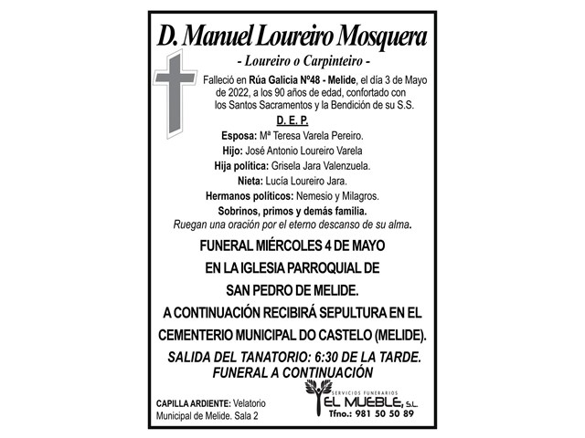 D. MANUEL LOUREIRO MOSQUERA.