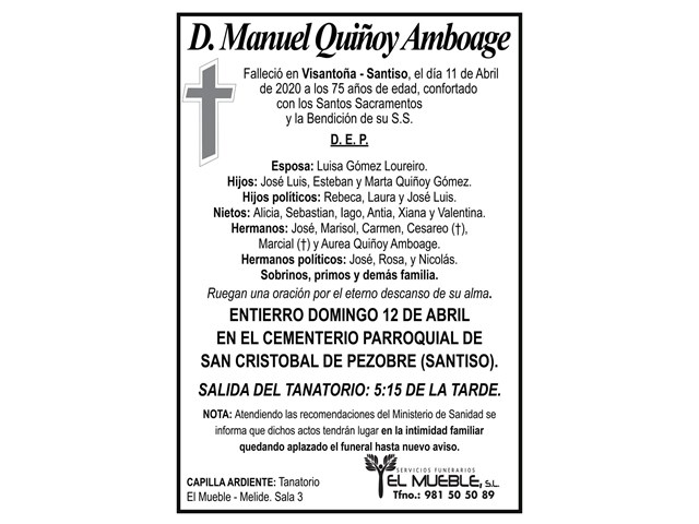 D. MANUEL QUIÑOY AMBOAGE.