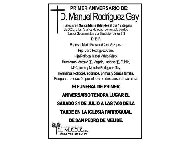 D. MANUEL RODRÍGUEZ GAY.