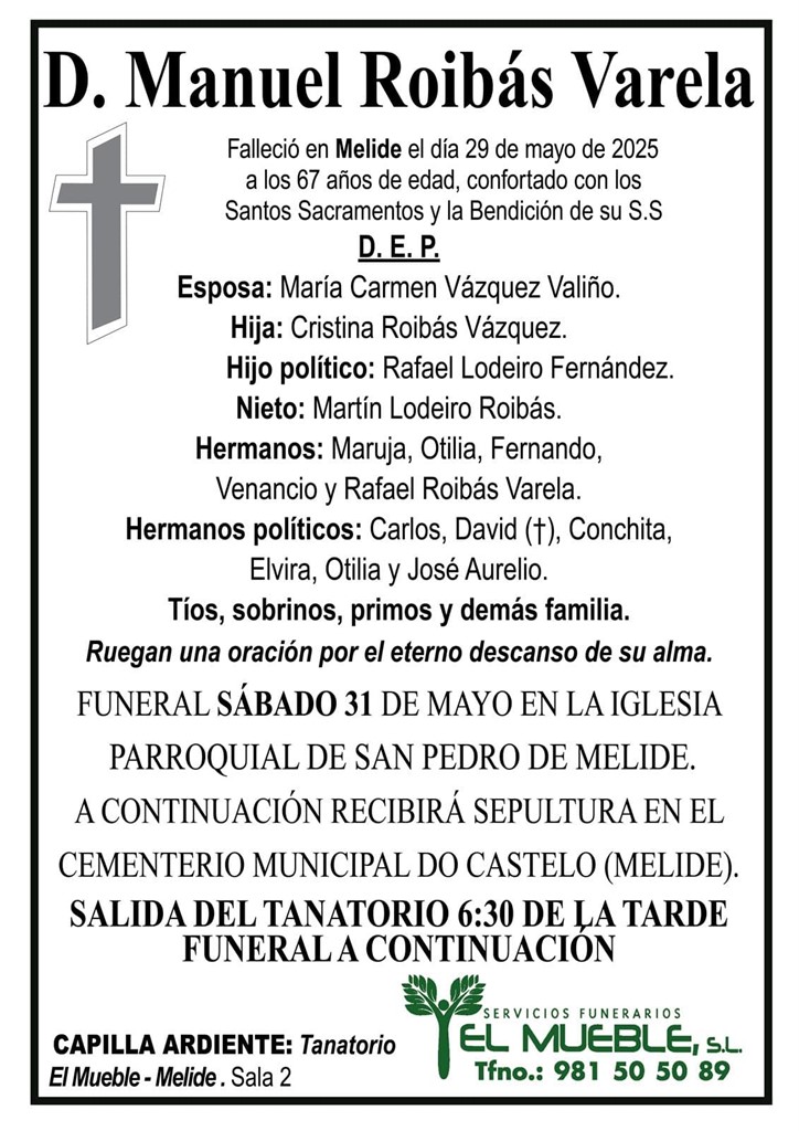 Foto principal D. Manuel Roibás Varela.