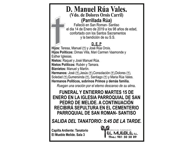 D. MANUEL RÚA VALES