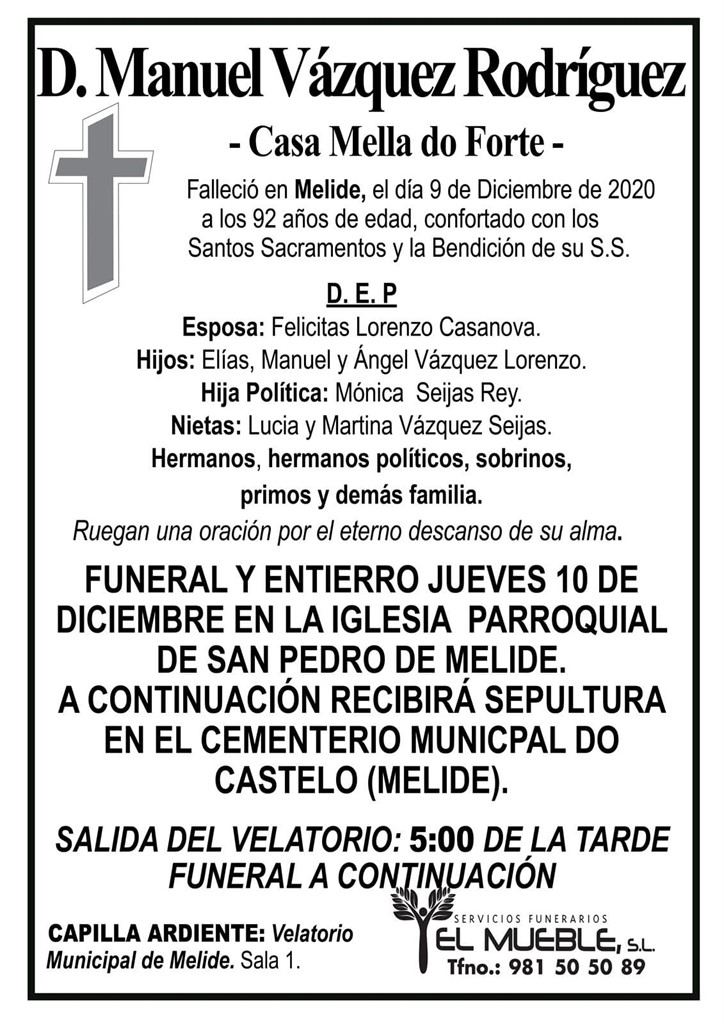 D. MANUEL VÁZQUEZ RODRÍGUEZ.