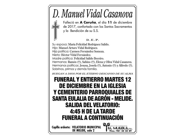 D. MANUEL VIDAL CASANOVA