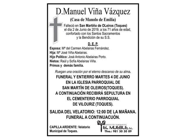 D. MANUEL VIÑA VÁZQUEZ.
