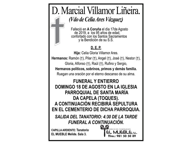 D. MARCIAL VILLAMOR LIÑEIRA.