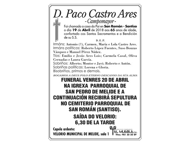 D.PACO CASTRO ARES