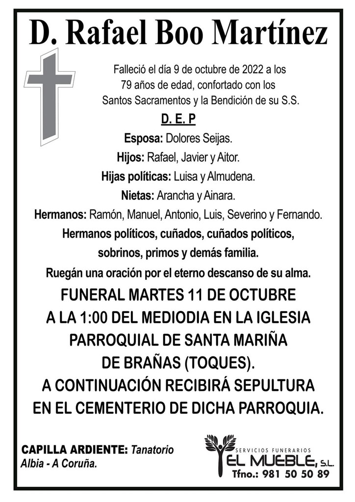 D. RAFAEL BOO MARTÍNEZ.