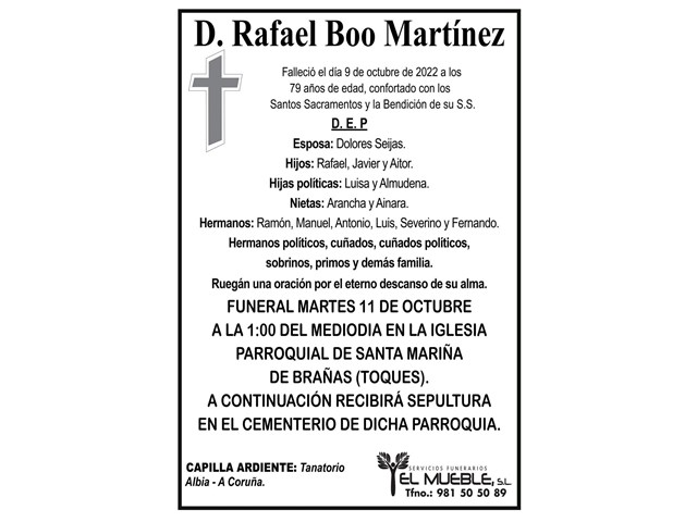 D. RAFAEL BOO MARTÍNEZ.