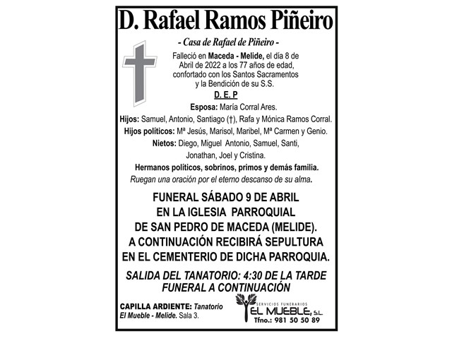 D. RAFAEL RAMOS PIÑEIRO.