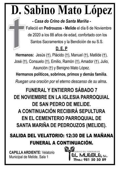 D. SABINO MATO LÓPEZ.