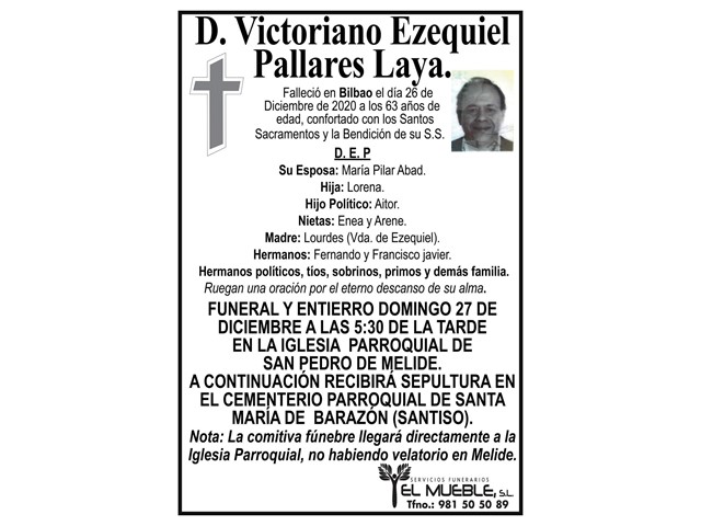 D. VICTORIANO EZEQUIEL PALLARES LAYA