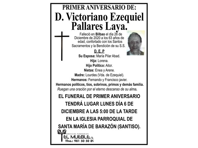 D. VICTORIANO EZEQUIEL PALLARES LAYA.