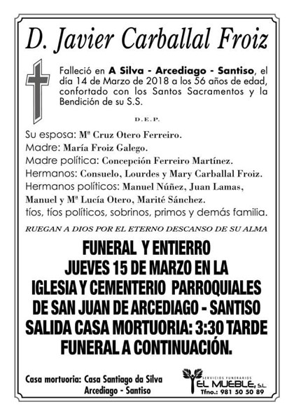 Dn.JAVIER CARBALLAL FROIZ