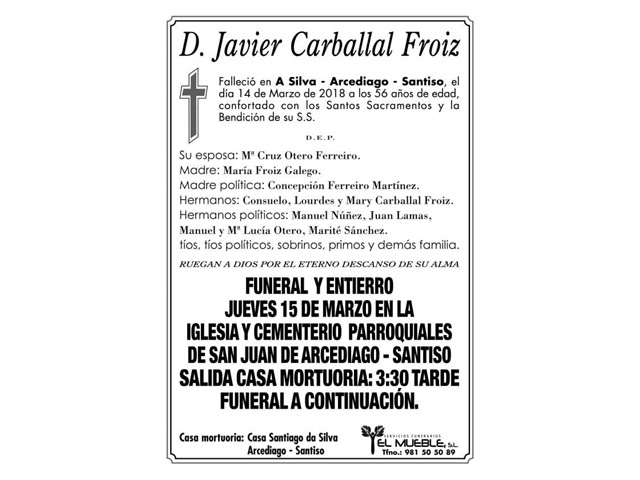 Dn.JAVIER CARBALLAL FROIZ