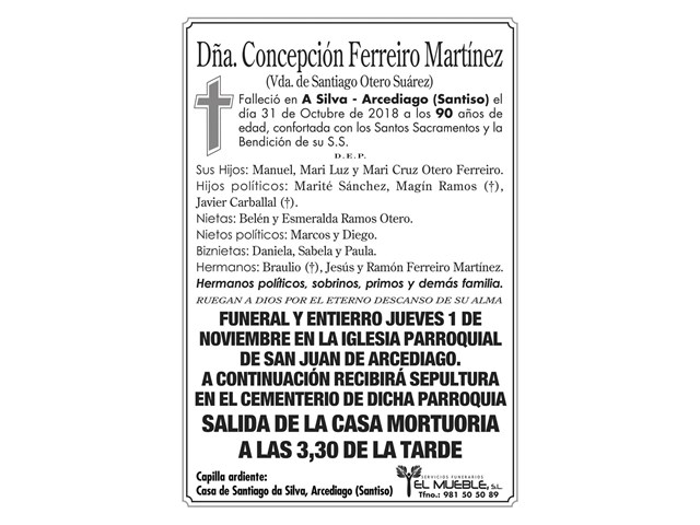Dñ.CONCEPCION FERREIRO MARTINEZ