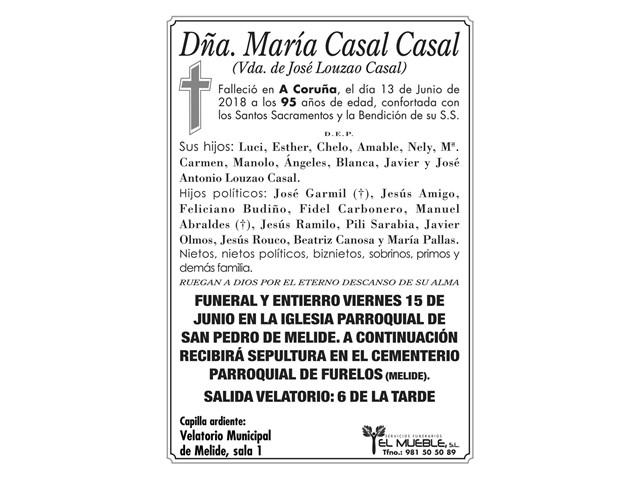 Dñ.MARIA CASAL CASAL