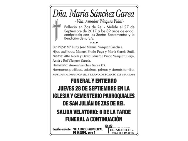 Dñ.MARIA SANCHEZ GAREA