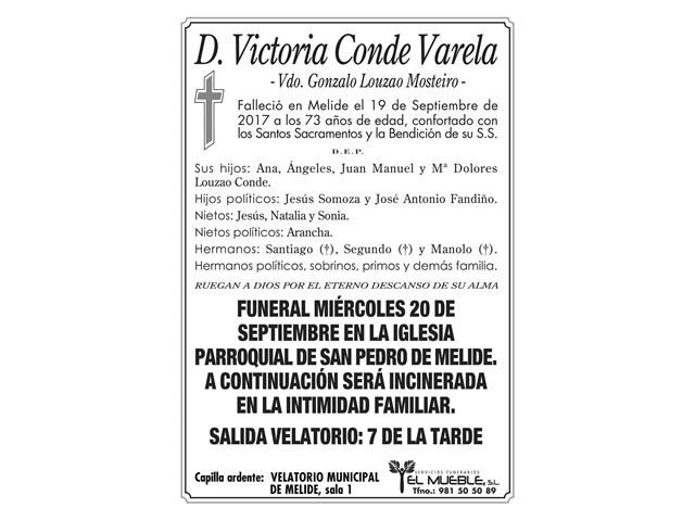 DÑ. VICTORIA CONDE VARELA