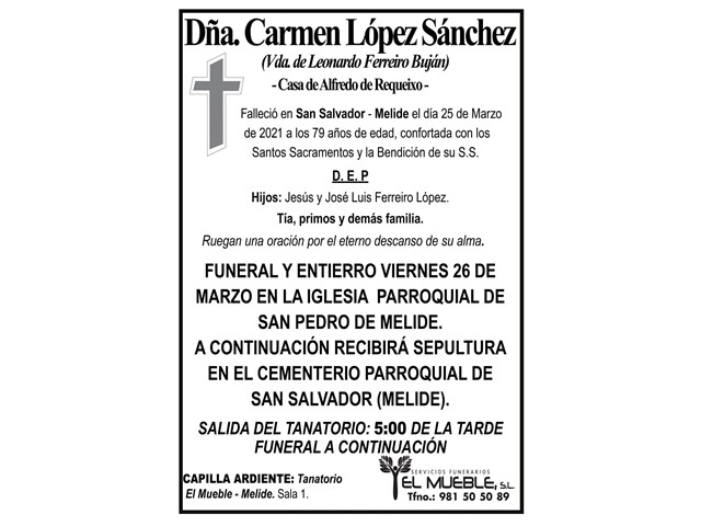 DÑA. CARMEN LÓPEZ SÁNCHEZ.