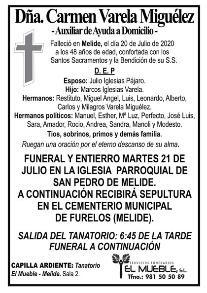 DÑA. CARMEN VARELA MIGUELEZ.