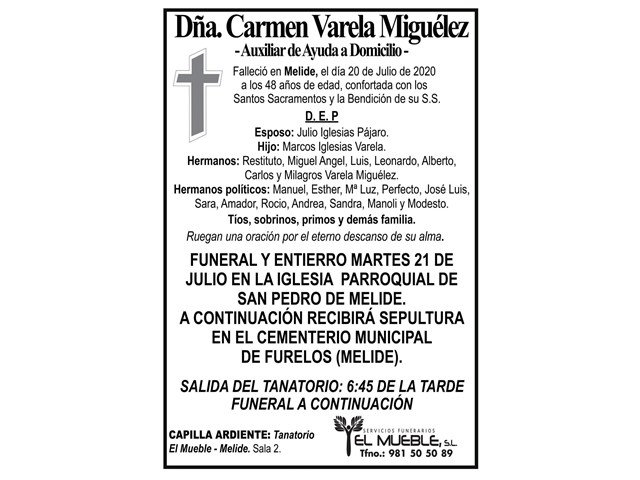 DÑA. CARMEN VARELA MIGUELEZ.