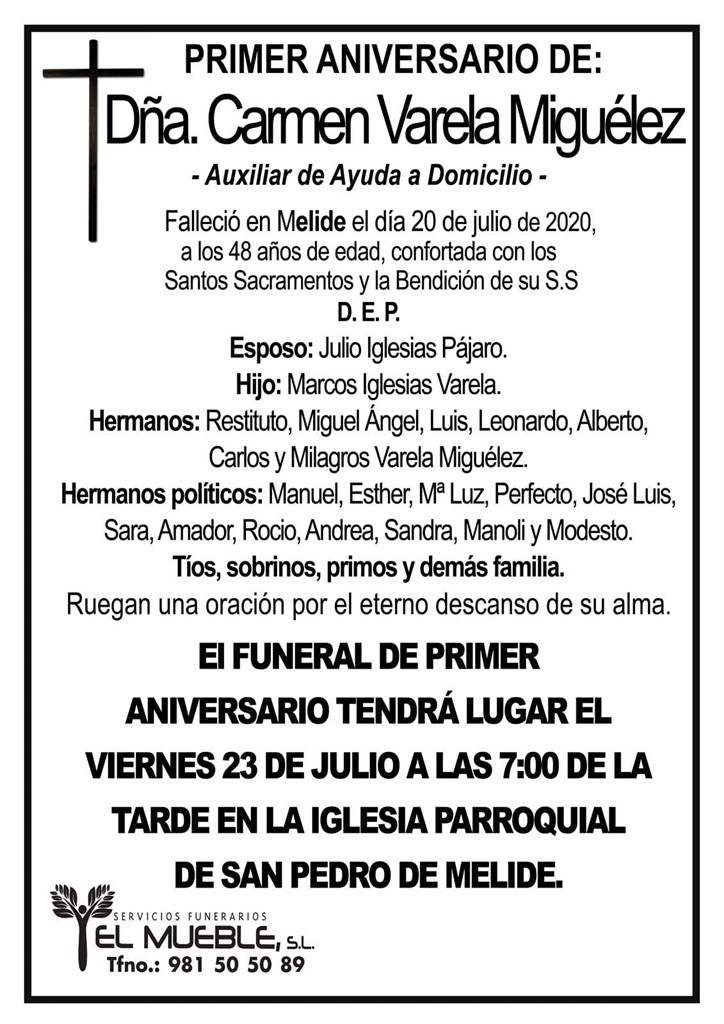 DÑA. CARMEN VARELA MIGUELEZ.