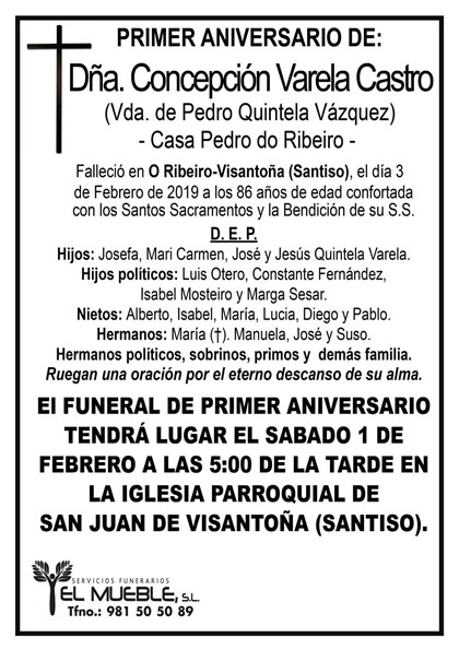 DÑA. CONCEPCIÓN VARELA CASTRO.