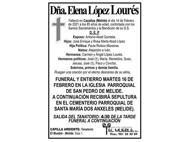 DÑA. ELENA LÓPEZ LOURÉS.