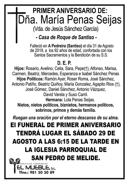 DÑA. MARÍA PENAS SEIJAS.