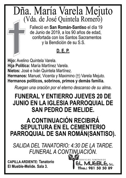 DÑA. MARÍA VARELA MEJUTO.